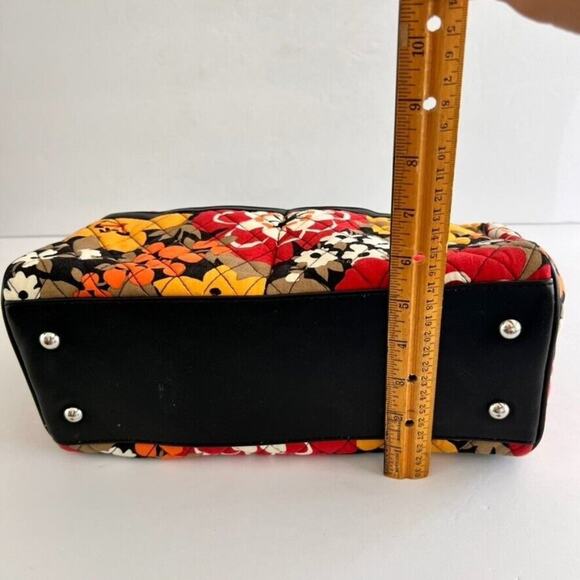 Vera Bradley Mini Loft Duffel Bittersweet Quilted Zip Pockets Floral Lined - Picture 5 of 16
